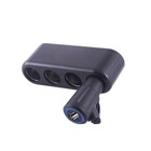 Разветвитель прикуривателя 4 гнезда + USB Skyway черный, предохранитель 10А, USB 1A, S02301015 - Фото 2
