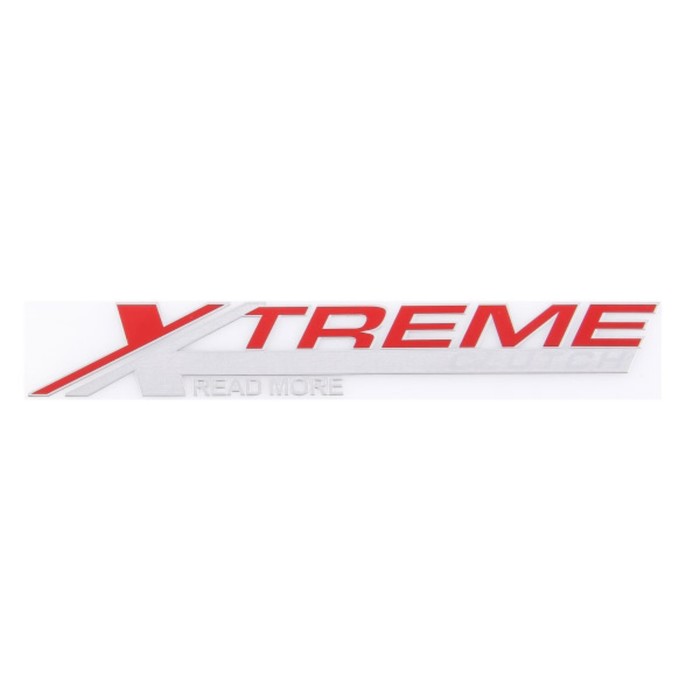 Шильдик металлопластик SW X-TREME CLUTCH красный, наклейка, 150*25 мм , SNO.78 RED