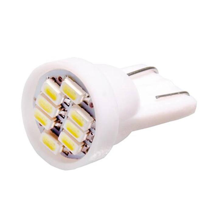 Лампа светодиодная Skyway T10(W5W), 12 В, 8 SMD диодов, без цоколя, S08201130 - Фото 1