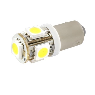Лампа светодиодная Skyway T8.5 (T4), 12 В, 5 SMD диодов, с цоколем BA9S, S08201233