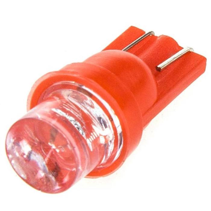 Лампа светодиодная Skyway T10 (W5W), 24 В, 1 диод, без цоколя, Конус, красная, S08202017