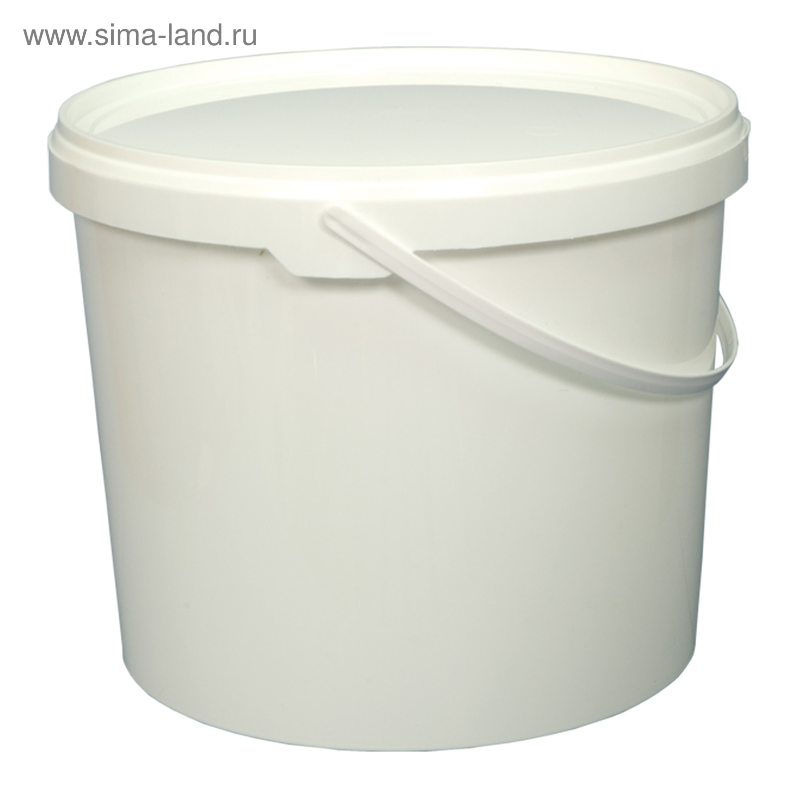 Ведро 5л круглое белое с крышкой с замком (4539392) - Купить по цене от ...