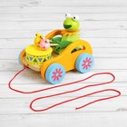 Каталка детская «Животные с барабанами», на верёвке, МИКС - Фото 1