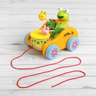 Каталка детская «Животные с барабанами», на верёвке, МИКС - Фото 3