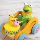 Каталка детская «Животные с барабанами», на верёвке, МИКС - Фото 4