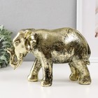 Сувенир полистоун "Золотой слон" 16,5х23,5х9,5 см - фото 320880291
