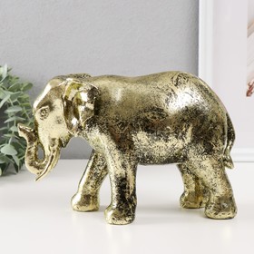 Сувенир полистоун "Золотой слон" 16,5х23,5х9,5 см