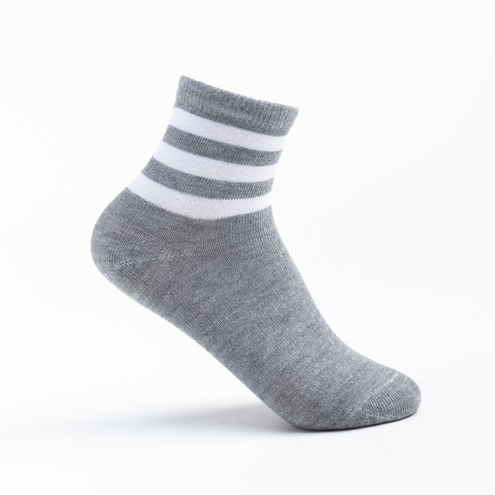 Носки детские, цвет серый, размер 22-24 - Фото 1