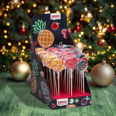 Карамель леденцовая новогодняя Lenco, «Диск», тутти-фрутти, малина, дыня, 15 г