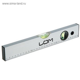 УЦЕНКА Уровень алюминиевый ЛОМ, 2 глазка, 300 мм