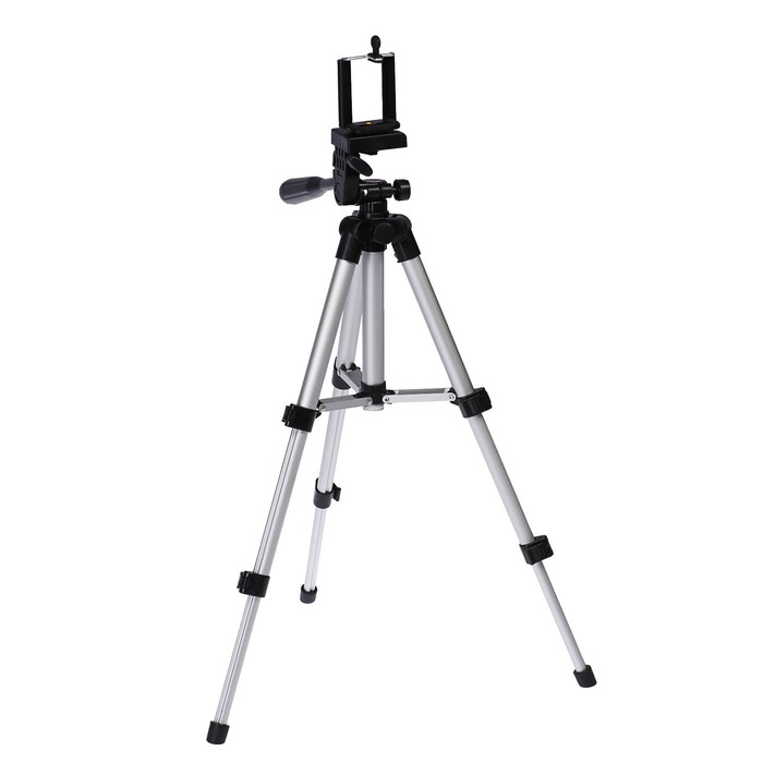 Штатив LuazON напольный, два уровня высоты 31-65 см, крепление для телефона - Фото 1