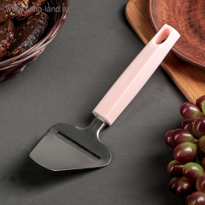 Нож для сыра Доляна Pink, 21,5 см, цвет розовый - Фото 1