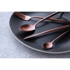 Набор столовых приборов из нержавеющей стали Magistro «Оску базис», 4 предмета, цвет бронзовый - Фото 8