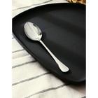 Ложка десертная из нержавеющей стали Доляна «Таун», длина 18.5 см, толщина 2 мм, цвет серебряный - Фото 1