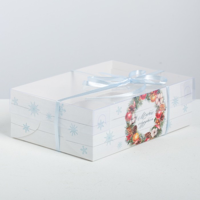 Коробка для капкейка «Happy New Year», 23 × 16 × 7.5 см