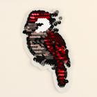 Термоаппликация двусторонняя «Попугай», с пайетками, 12 × 6,3 см, цвет красный/синий - Фото 3