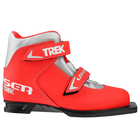 Ботинки лыжные TREK Laser NN75 ИК, цвет красный, лого серебро, размер 35 - Фото 1