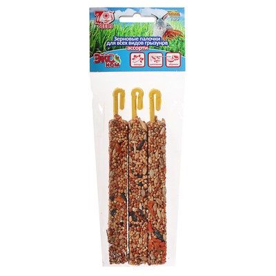 Палочки зерновые для грызунов Seven Seeds ЭКОном, овощи/шиповник/абрикос, 3 шт., 75 г