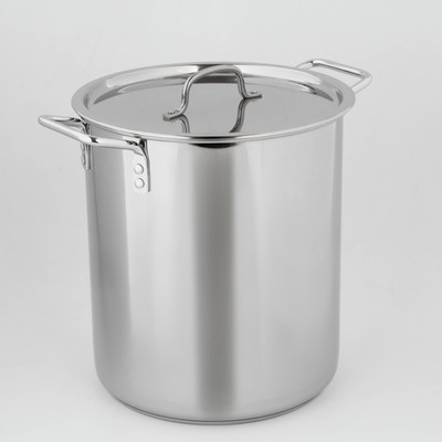 Кастрюля Катунь «Общепит», 20 л, d=30 см, h=33 см, капсульное дно, индукция, нержавеющая сталь