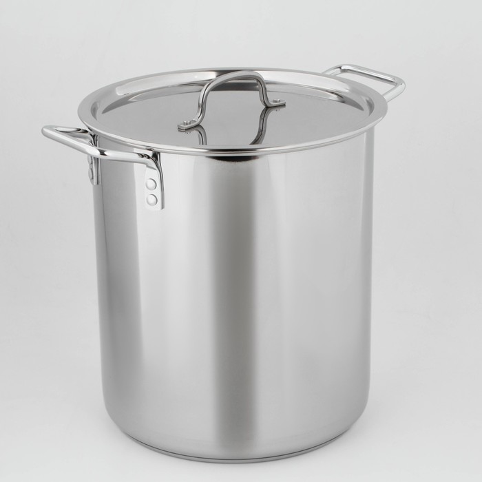 Кастрюля Катунь «Общепит», 20 л, d=30 см, h=33 см, капсульное дно, индукция, нержавеющая сталь - Фото 1