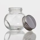 Банка для сыпучих Доляна «Мини», 70 мл, 3.7×5.4 см, с металлической крышкой, стекло, прозрачная - Фото 3