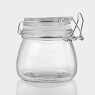 Банка для сыпучих продуктов «Оптима», 100 мл, 9×7.2×7.5 см, с бугельным замком, стекло, прозрачная - Фото 2