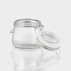 Банка для сыпучих продуктов «Оптима», 100 мл, 9×7.2×7.5 см, с бугельным замком, стекло, прозрачная - Фото 3