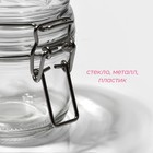 Банка для сыпучих Доляна «Галерея», 190 мл, 11×8×8.3 см, с бугельным замком, стекло, прозрачная - Фото 5