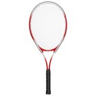 Ракетка для большого тенниса тренировочная, алюминий, 257 г, в чехле, цвет красный - фото 1099791