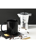 Кружка Доляна «Классика», 390 мл, керамика, чёрная - Фото 6