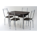 Комплект «Вегас NEW», стол 1100(1450) × 700 × 750 мм, 4 стула, цвет венге - фото 300466825