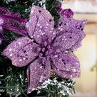 Искусственная ёлка настольная «Зимнее волшебство. Зимний лес», 40 см, ветки ПВХ отгибаются, сиреневая - Фото 3