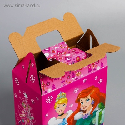 Подарочная коробка «С Новым годом!», Принцессы, 16×21×10 см
