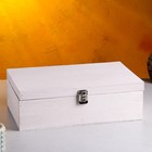 Подарочный ящик 34×21.5×10.5 см деревянный 3 отдела, с закрывающейся крышкой, состаренный - фото 11789849