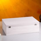 Подарочный ящик 34×21.5×10.5 см деревянный 3 отдела, с закрывающейся крышкой, состаренный - Фото 2