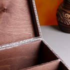 Подарочный ящик 34×21.5×10.5 см деревянный 3 отдела, с закрывающейся крышкой, состаренный - Фото 5