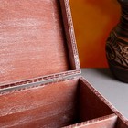 Подарочный ящик 34×21.5×10.5 см деревянный 3 отдела, с закрывающейся крышкой, брашированный - Фото 5