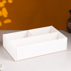 Ящик деревянный 20.5×34.5×10 см подарочный комодик, белая кисть - фото 8853599