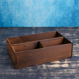 Ящик деревянный 20.5×34.5×10 см подарочный комодик, брашированный