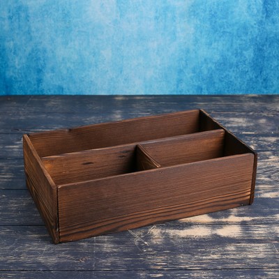 Ящик деревянный 20.5×34.5×10 см подарочный комодик, брашированный