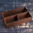 Ящик деревянный 20.5×34.5×10 см подарочный комодик, брашированный - Фото 2