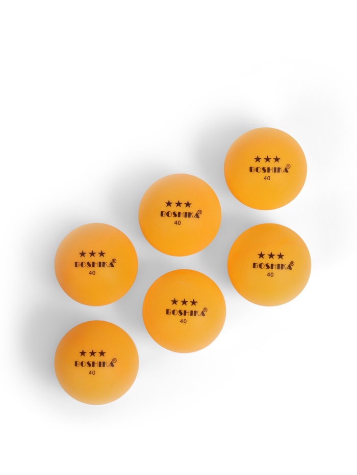 Мяч для настольного тенниса BOSHIKA 3***, PP, цвет оранжевый