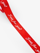 Лента атласная «Just for you», 25 мм, 23±1 м, красная №026 - Фото 5