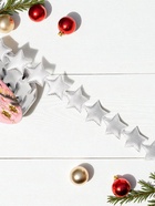 Лента декоративная фигурная «Звёзды», 15 мм, 9±0.5 м, цвет серебряный - Фото 2