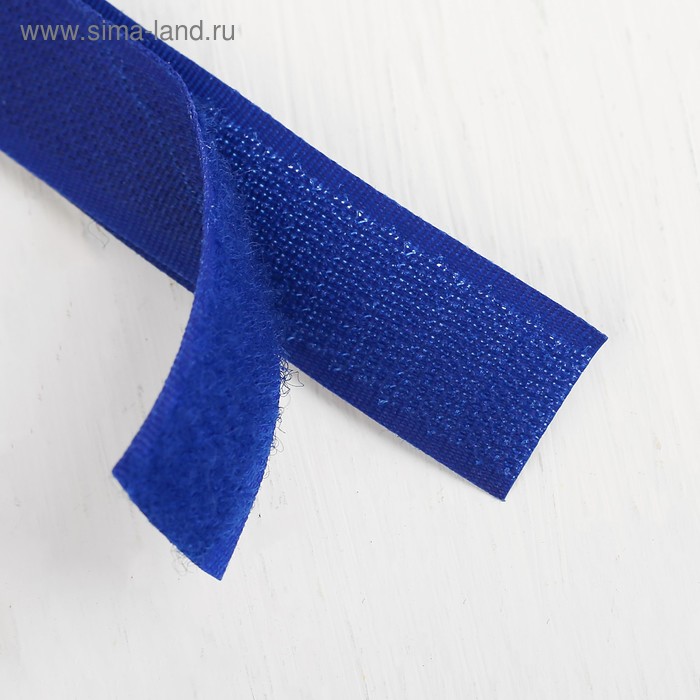 Липучка-лента, длина: 2 метра, ширина: 2 см, цвет синий - Фото 1
