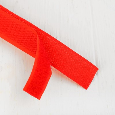 Липучка-лента, длина: 2 метра, ширина: 2 см, цвет красный