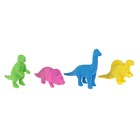 Набор ластиков фигурных 4 штуки "Динозавры" в пакете на зип-молнии (штрихкод на штуке) МИКС - фото 8480172
