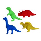 Набор ластиков фигурных 4 штуки "Динозавры" в пакете на зип-молнии (штрихкод на штуке) МИКС - фото 8480174