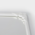 Зеркало в рамке для ванной комнаты, 49.5×39 см, пластик, белый - Фото 2