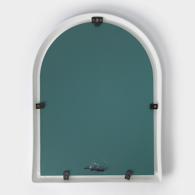 Зеркало в рамке для ванной комнаты, 49,5×39 см, пластик, белый